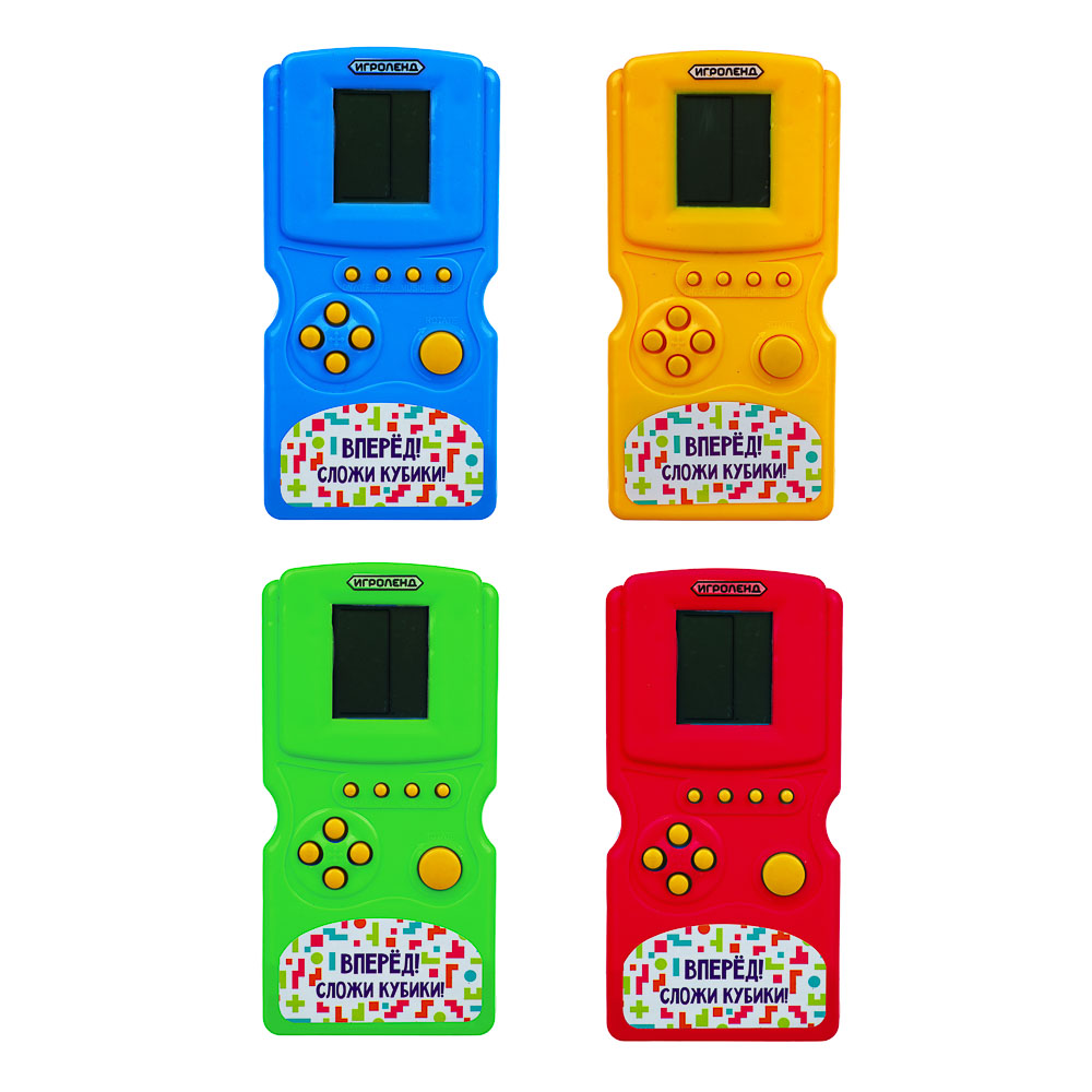 ИГРОЛЕНД Головоломка электронная "Сложи кубики", пластик, 12,5х6см, 4 цвета, арт.№ 214-025