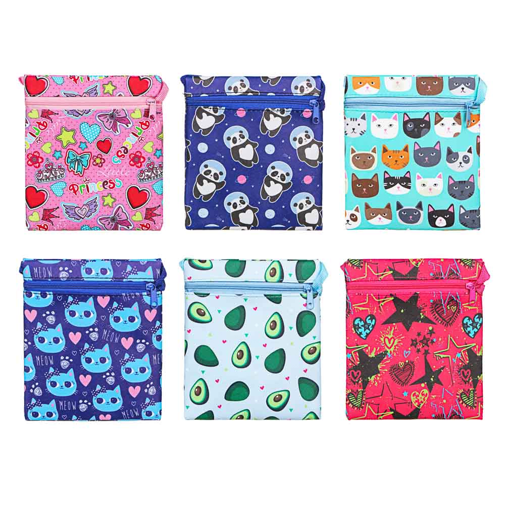 PAVO Сумочка детская на длинном ремне, ПВХ, 14х15,5см, 6 дизайнов, арт.№ 326-078