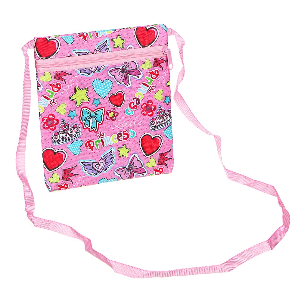 PAVO Сумочка детская на длинном ремне, ПВХ, 14х15,5см, 6 дизайнов, арт.№ 326-078