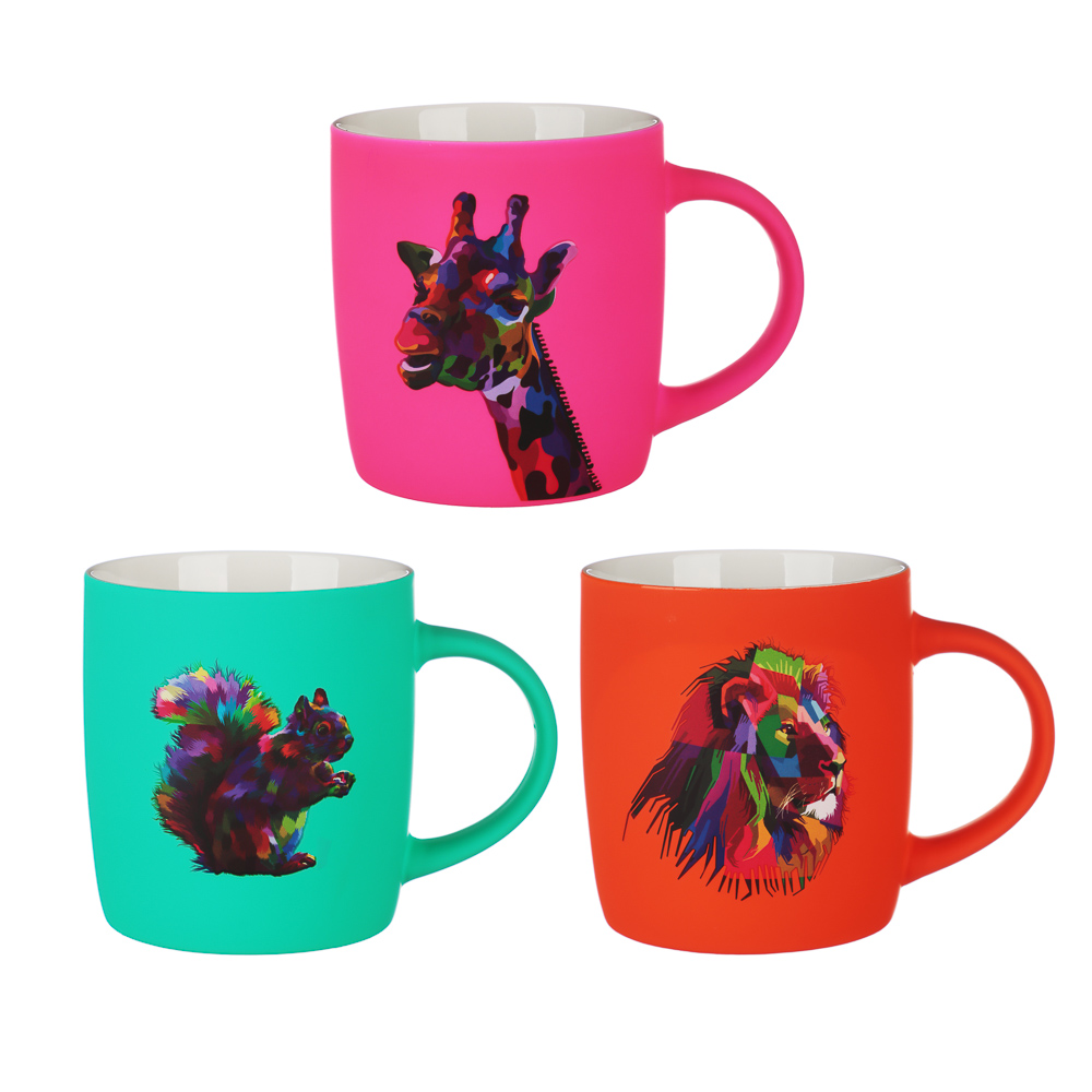 MILLIMI Неон Кружка 340мл, керамика, 3 дизайна, арт.№ 806-001