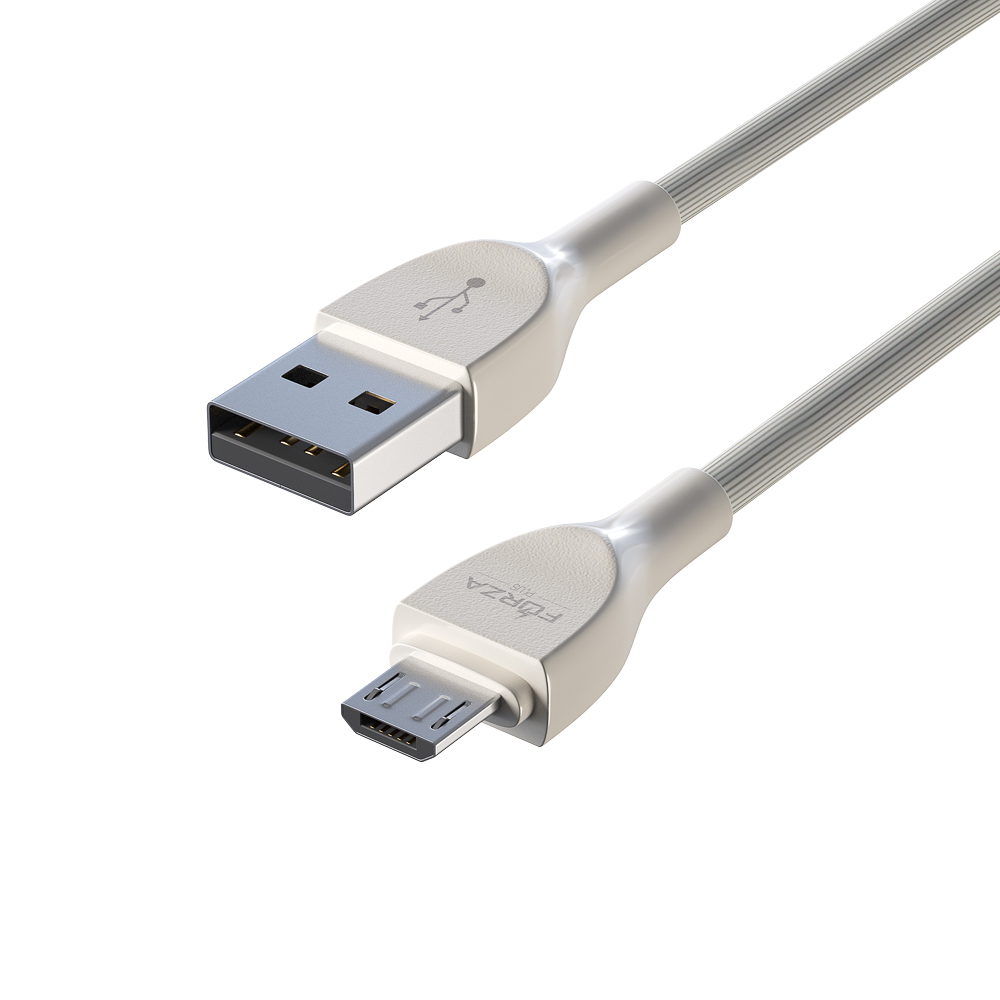 Кабель для зарядки USB(A)-microUSB FORZA Акварель, 1м, 2А, 4 цвета, пакет, арт.№ 931-021