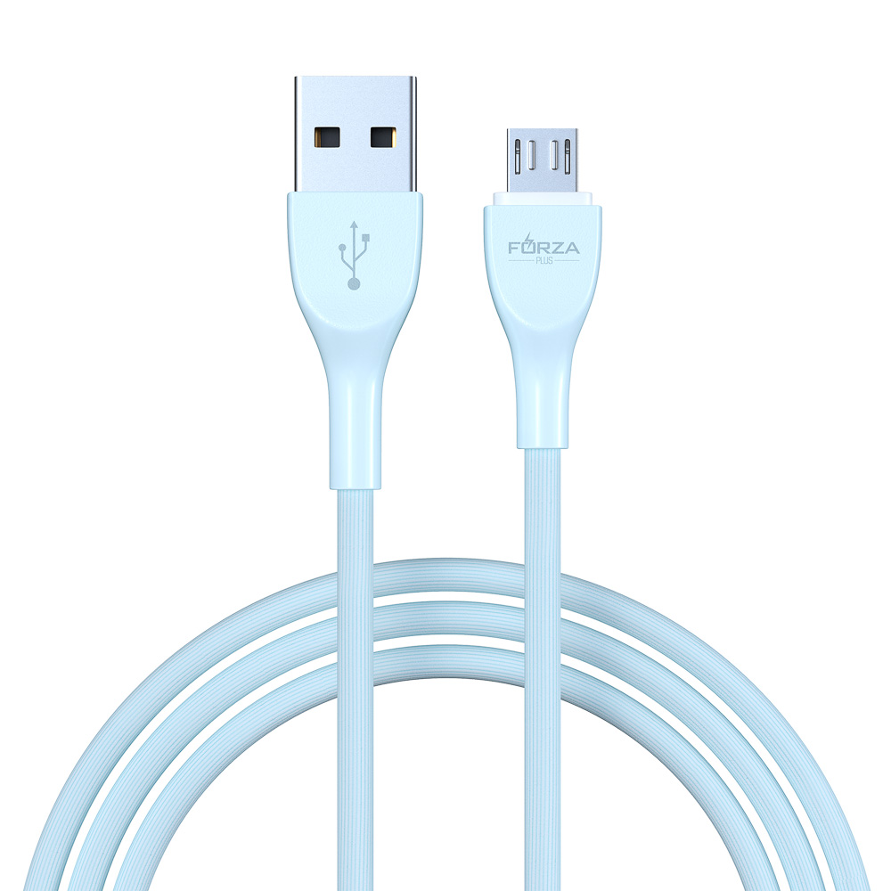 Кабель для зарядки USB(A)-microUSB FORZA Акварель, 1м, 2А, 4 цвета, пакет, арт.№ 931-021