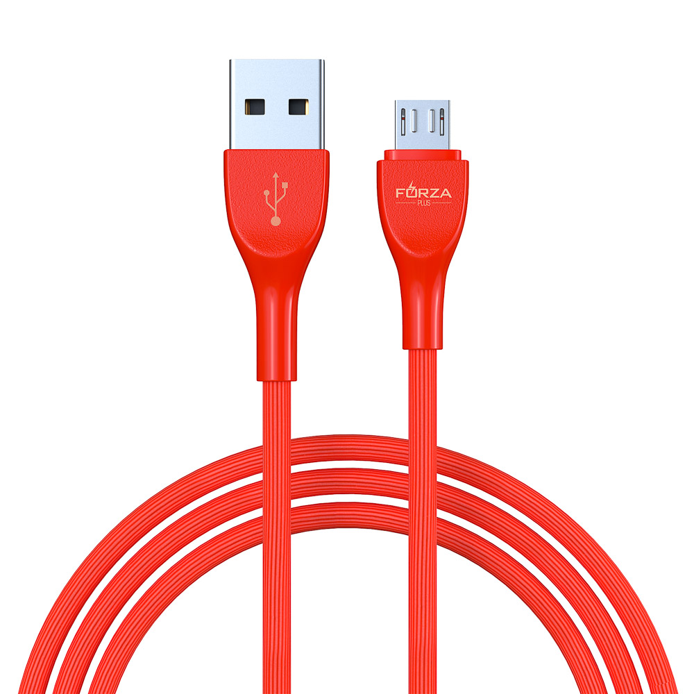 Кабель для зарядки USB(A)-microUSB FORZA Акварель, 1м, 2А, 4 цвета, пакет, арт.№ 931-021