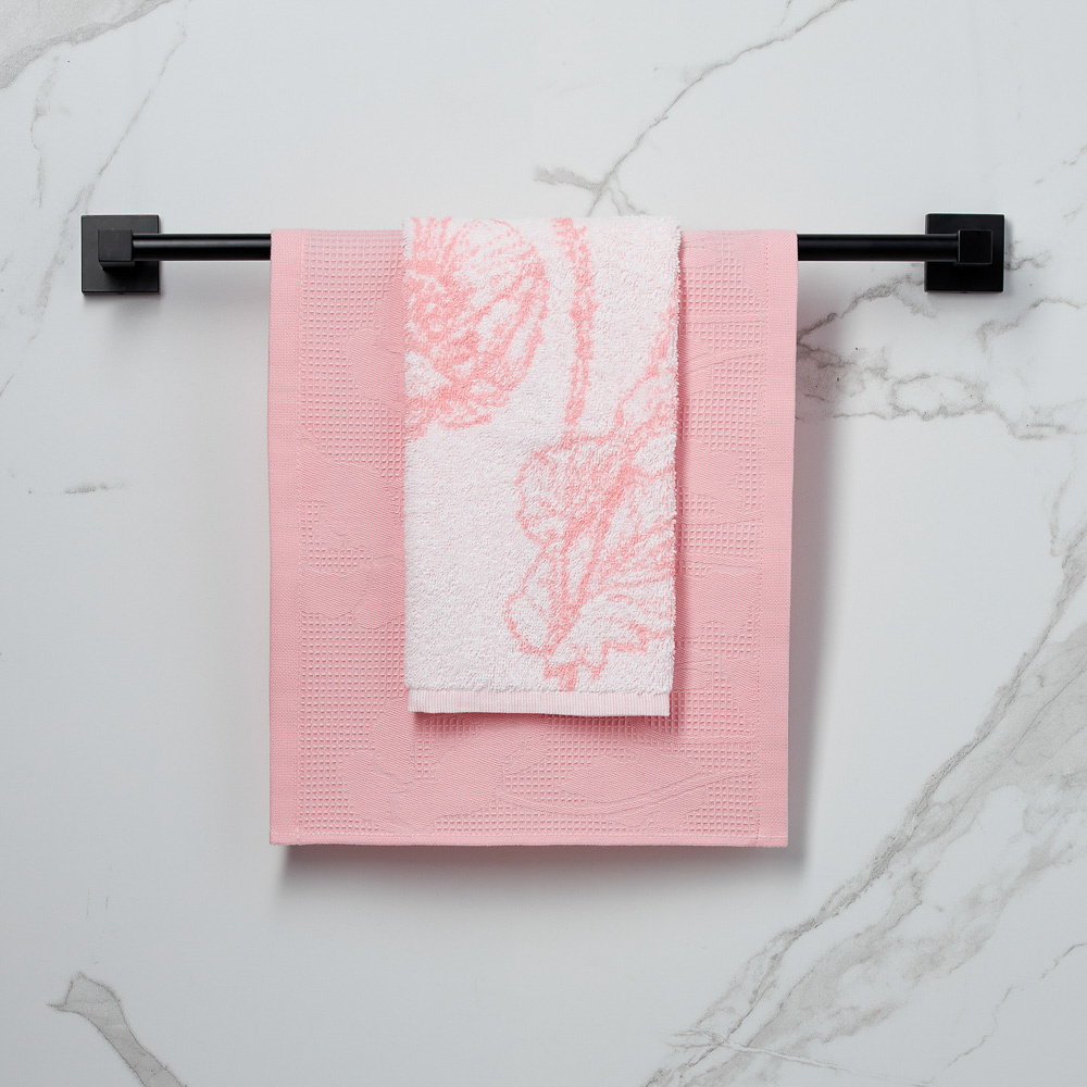 PROVANCE Маковое поле Комплект полотенец махра + вафля 2шт, 30х50см, 100% хлопок, арт.№ 488-075