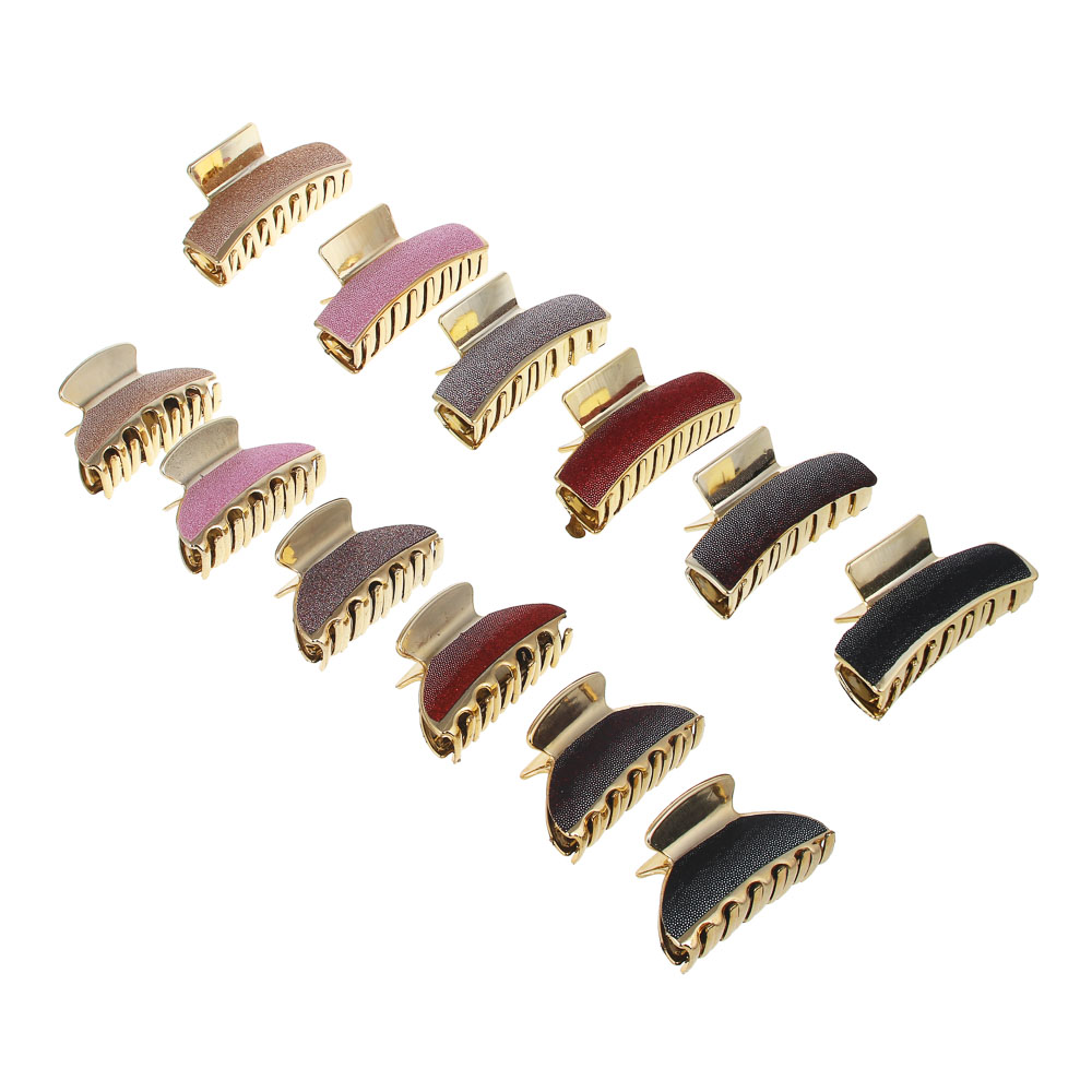 BERIOTTI Заколка-краб для волос, пластик, 8см, 2 дизайна, КВ19-04, арт.№ 324-147