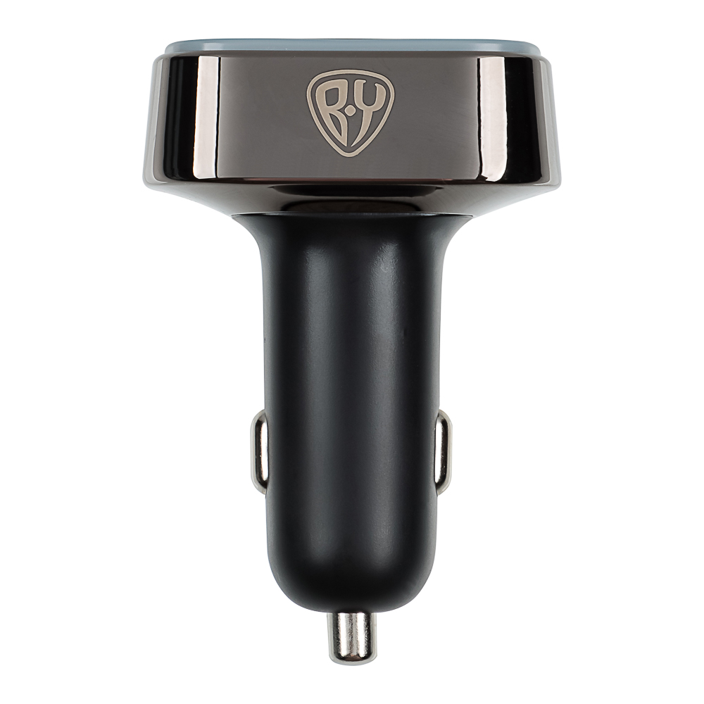 BY Зарядное устройство с подсветкой 12/24 В, 70 Вт QC, PD 2*Type-c/2*USB-A, алюминий, пластик, арт.№ 738-046