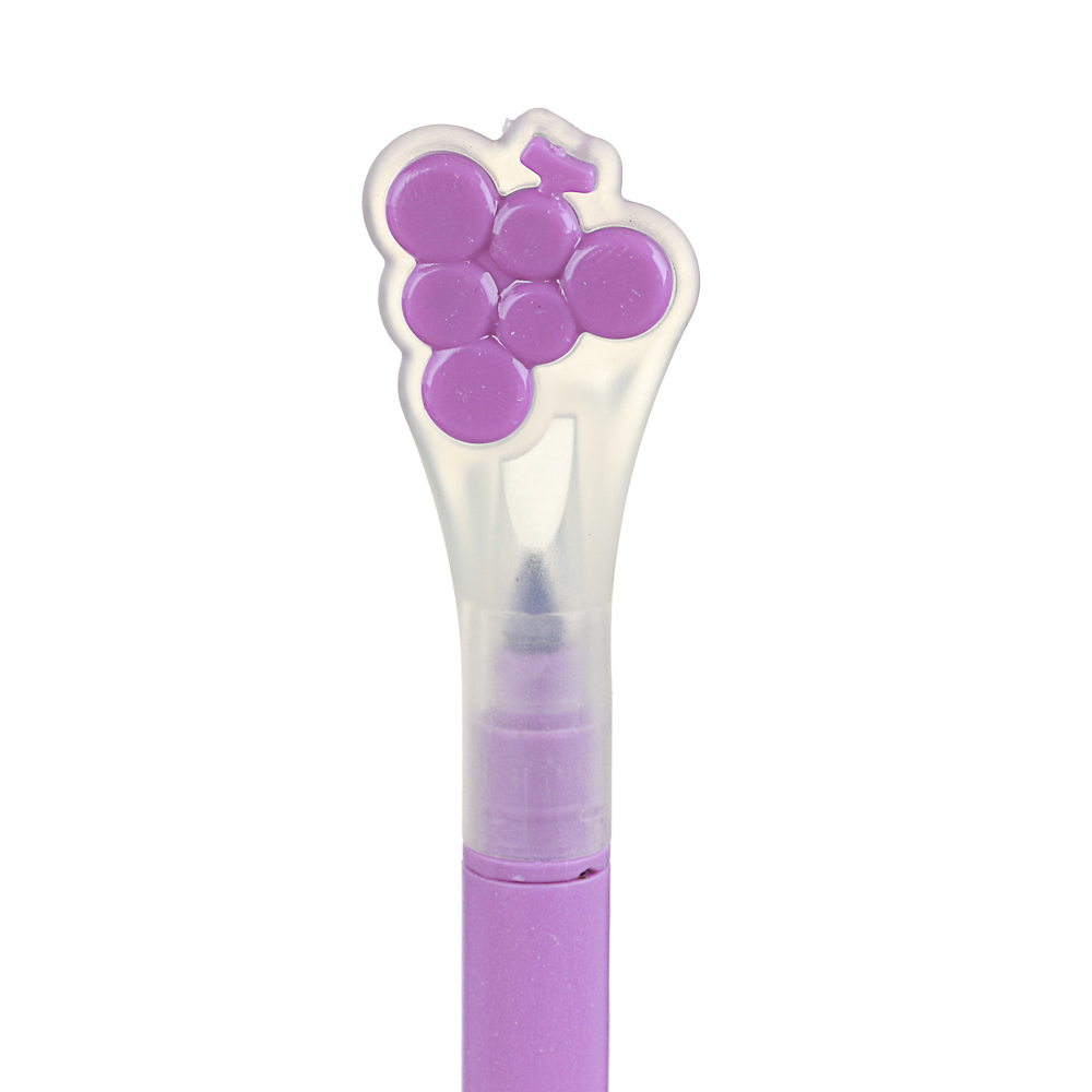 Ручка шариковая синяя с текстмаркером "Фрукты", 0,7мм, 15см, 4 цв. маркера, арт.№ 622-011