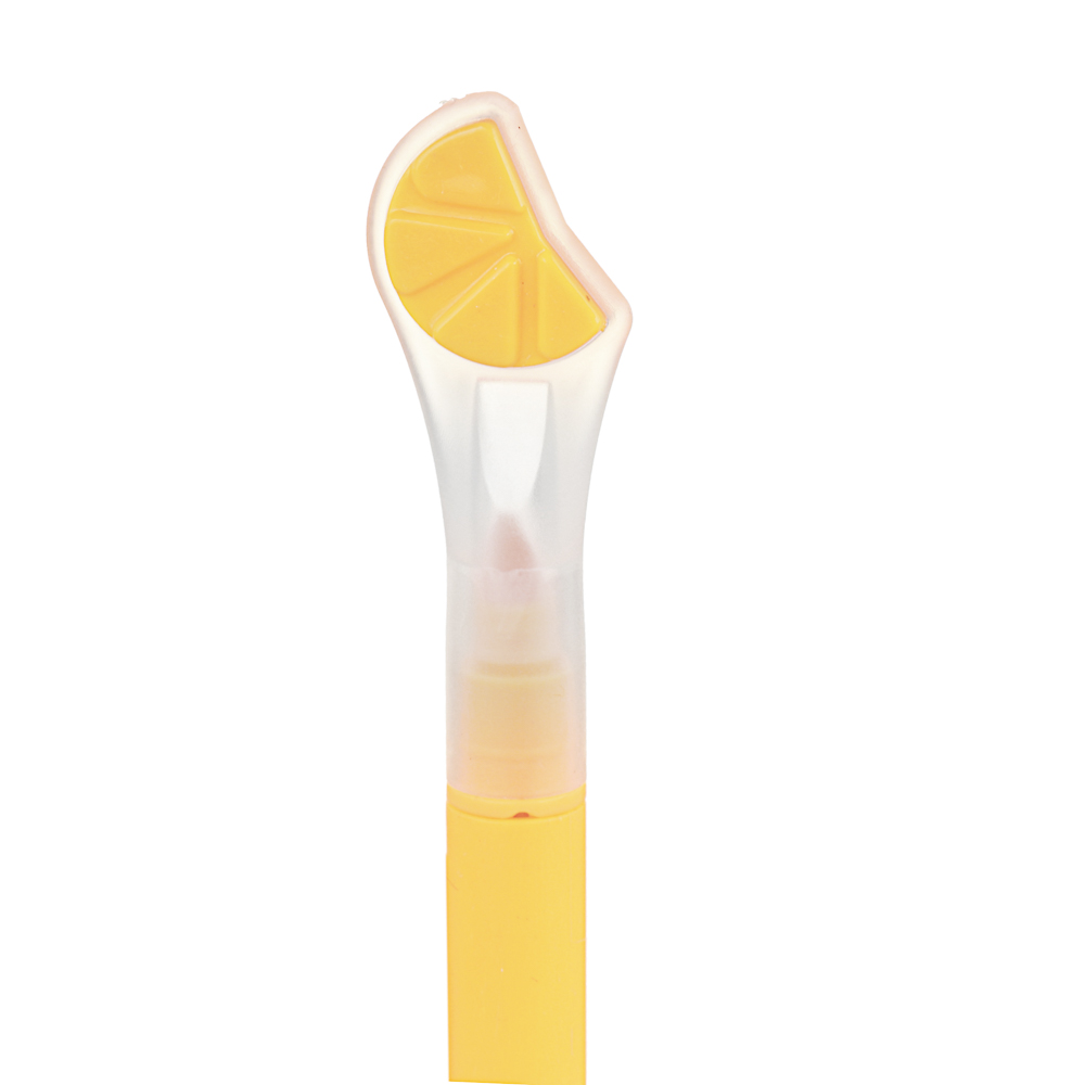 Ручка шариковая синяя с текстмаркером "Фрукты", 0,7мм, 15см, 4 цв. маркера, арт.№ 622-011