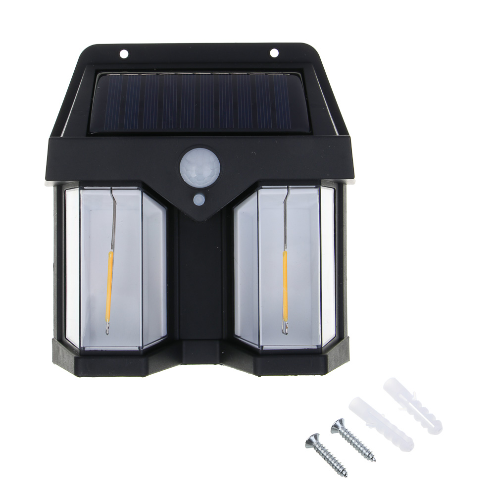 ЕРМАК Светильник уличный настенный, вольфрамовая,3 режима,800мАч,пластик,солн. батарея,138х46х160 мм, арт.№ 224-104