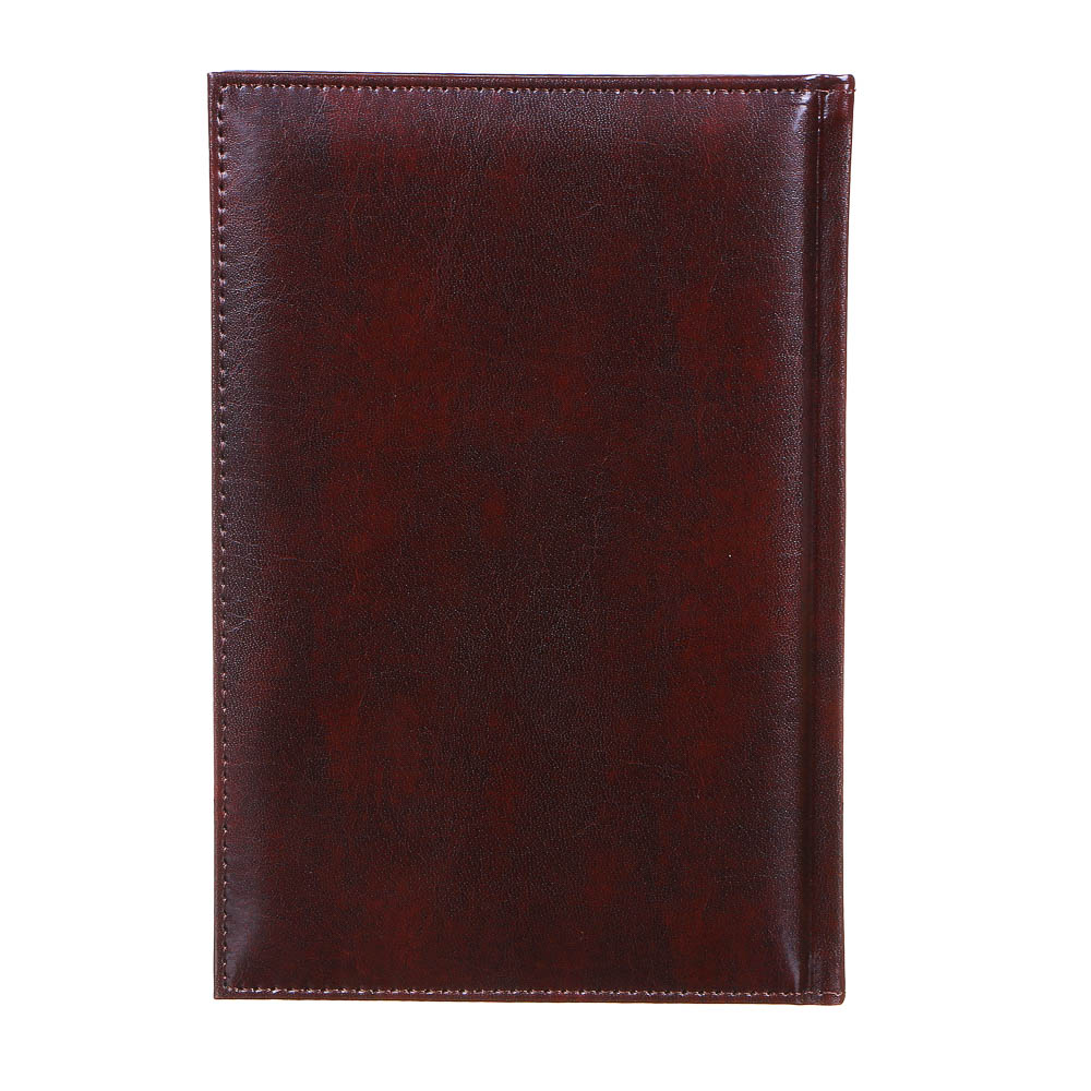 Ежедневник недатир. "Бизнес" А5, 320стр, твердая обл.с поролоном, ПУ, бумага, пакет, коричневый, арт.№ 572-057