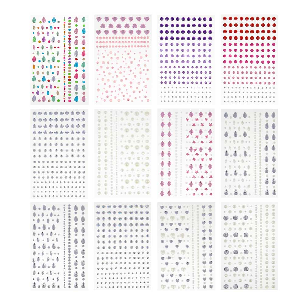 Набор стразы для лица тм ЮНИLOOK, самоклеящиеся, арт.№ 357-285