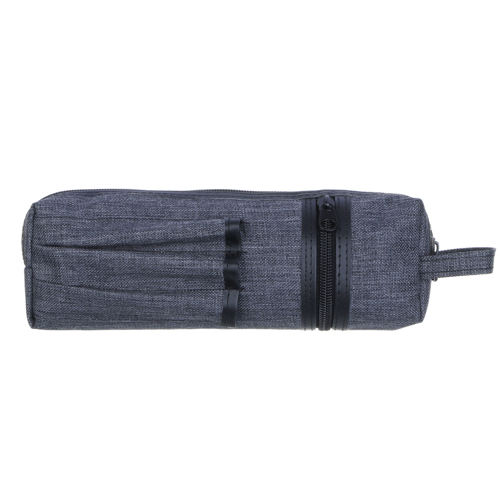 Пенал овальный 21,5х6,5х3,5см, 1 отд., двойная молния, ручка, 3 внешних карм., ПЭ под ткань, 3 цвета, арт.№ 238-038