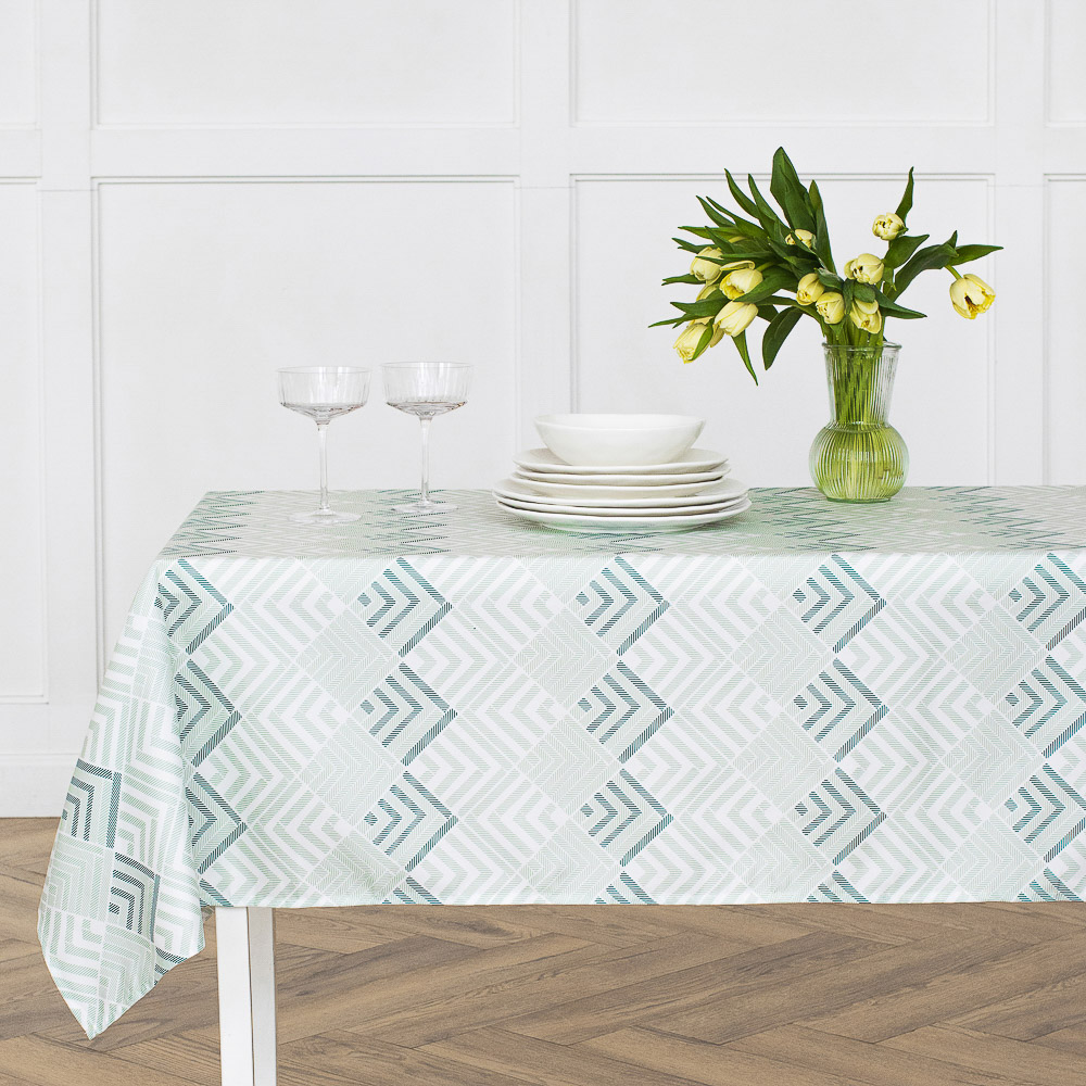 PROVANCE Хедж Скатерть текстильная 140х180см с водоотталкивающей пропиткой, зеленый, арт.№ 435-130