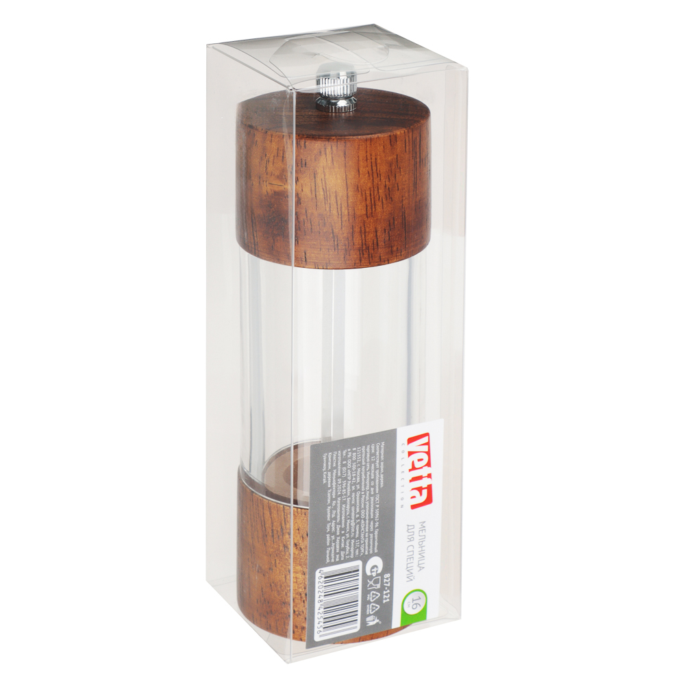 VETTA Мельница для специй, 16см, акрил/дерево, арт.№ 827-121