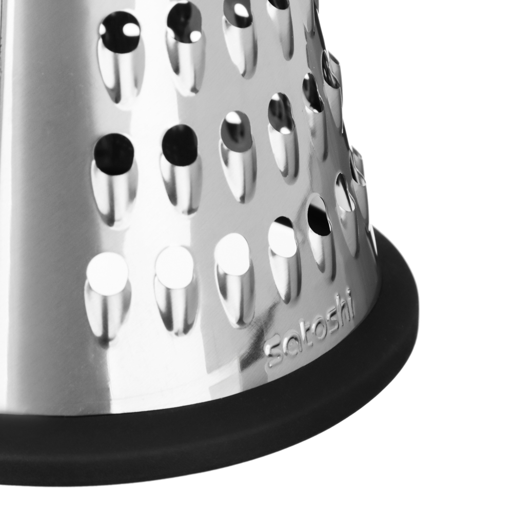 SATOSHI Терка 3-х сторонняя 20см, нерж.сталь, деревянная ручка, арт.№ 885-127