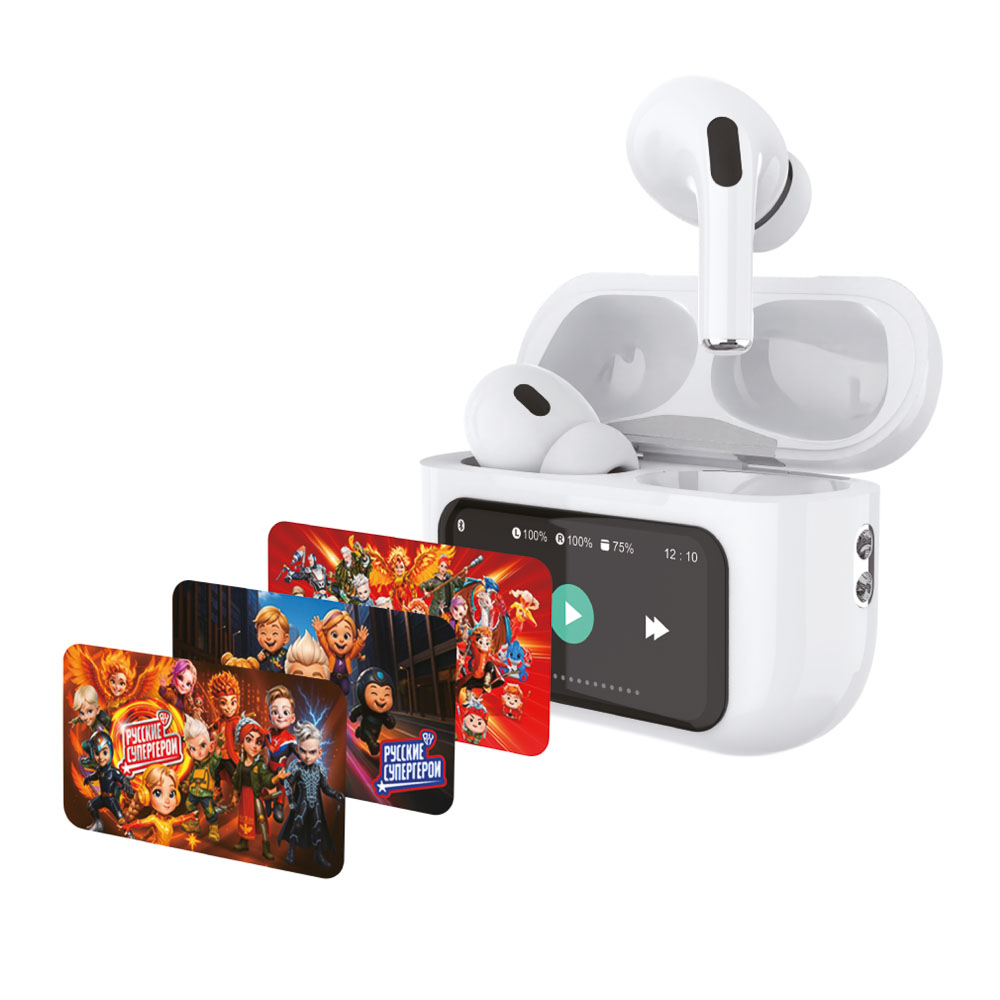 Наушники беспроводные TWS BY Sphero, внутриканальные, дисплей, ANC, ENC, 30/350 мАч, BT6.0, чёрный, арт.№ 410-305