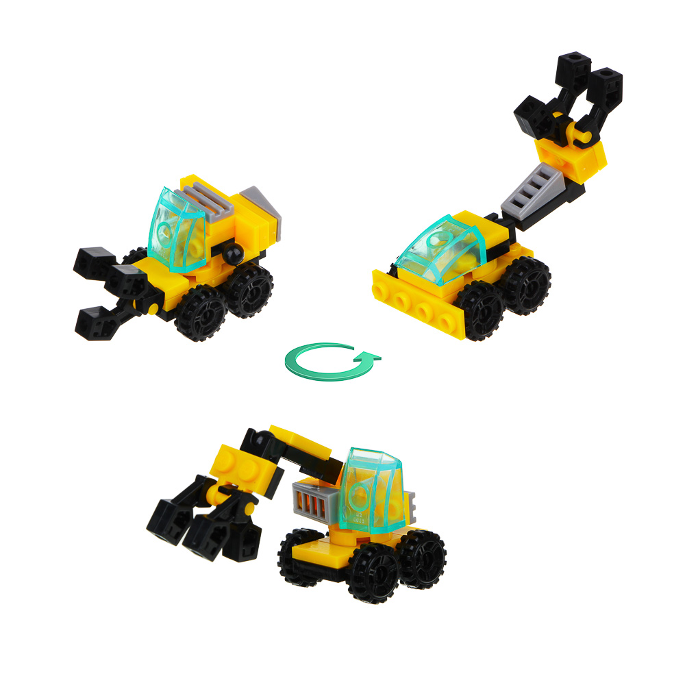 ИГРОЛЕНД Конструктор Спецтехника, серия "Город", 25 дет, 10х7х4см, 8 дизайнов, арт.№ 265-590