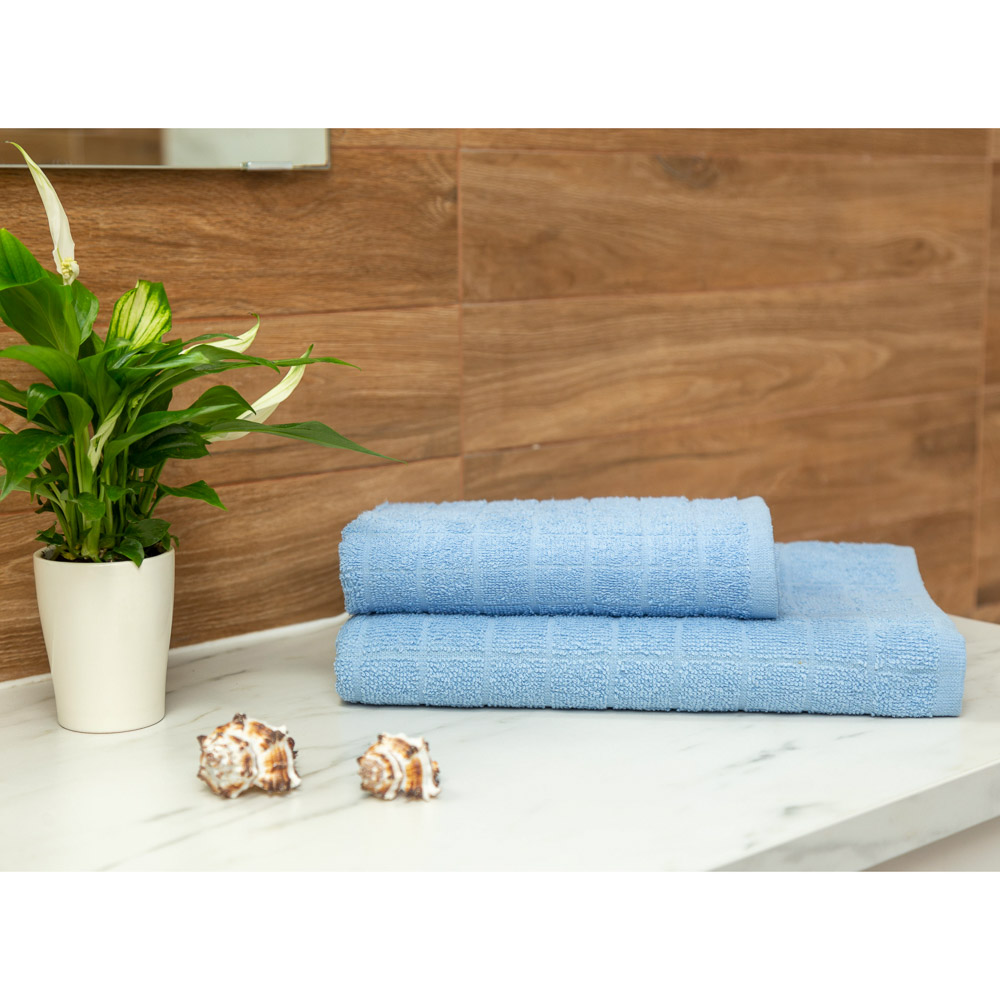 PROVANCE Линт Полотенце махровое, 100% хлопок, 70х130см, голубой, арт.№ 484-023