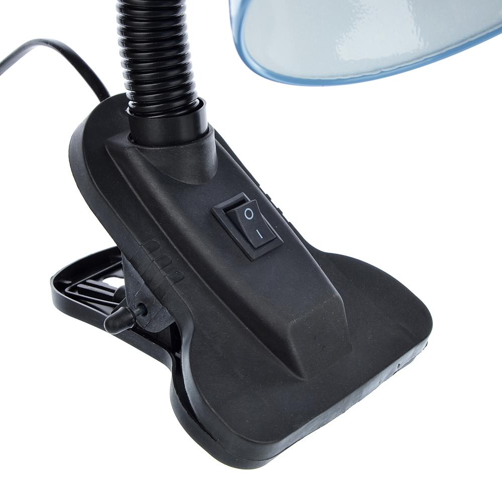 Светильник на прищепке FORZA, E27, 40Вт, 220В, гнущаяся ножка 10см, шнур 75см, 5 цветов, арт.№ 417-031