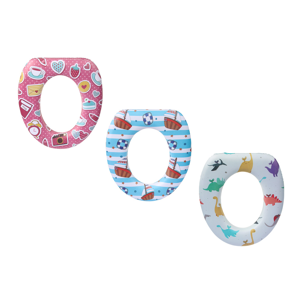 VETTA Сиденье для унитаза детское, поролон, ПВХ, 29х28 см, 3 дизайна, арт.№ 571-079