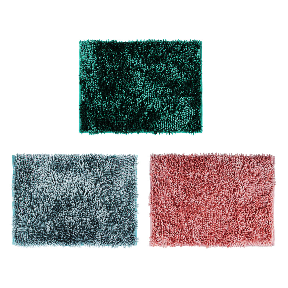 VETTA Коврик для ванной, синель, 40х60см, ворс 3,5см, "Перламутр", 3 цвета, арт.№ 462-646