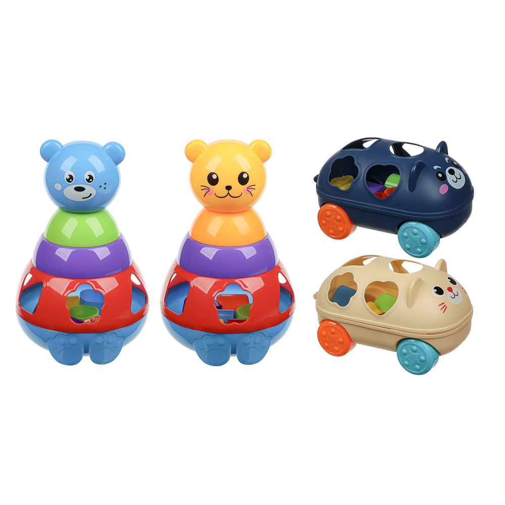 ИГРОЛЕНД Сортер в виде  животного, пластик, 15х10,5х22см, арт.№ 270-010