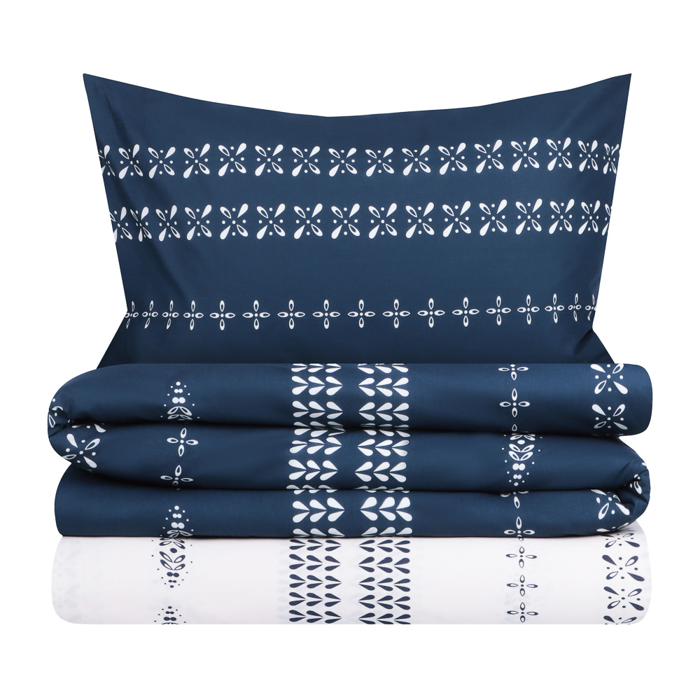 PROVANCE Нэви Комплект постельного белья 1,5 (4 предмета), поплин, 100% хлопок, синий, арт.№ 421-504