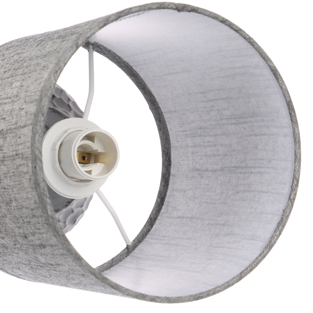 Светильник переносной настольный BY Альмерия, 25 см, Е14, 40 Вт, 230 В, керамика, текстиль, графит, арт.№ 476-441