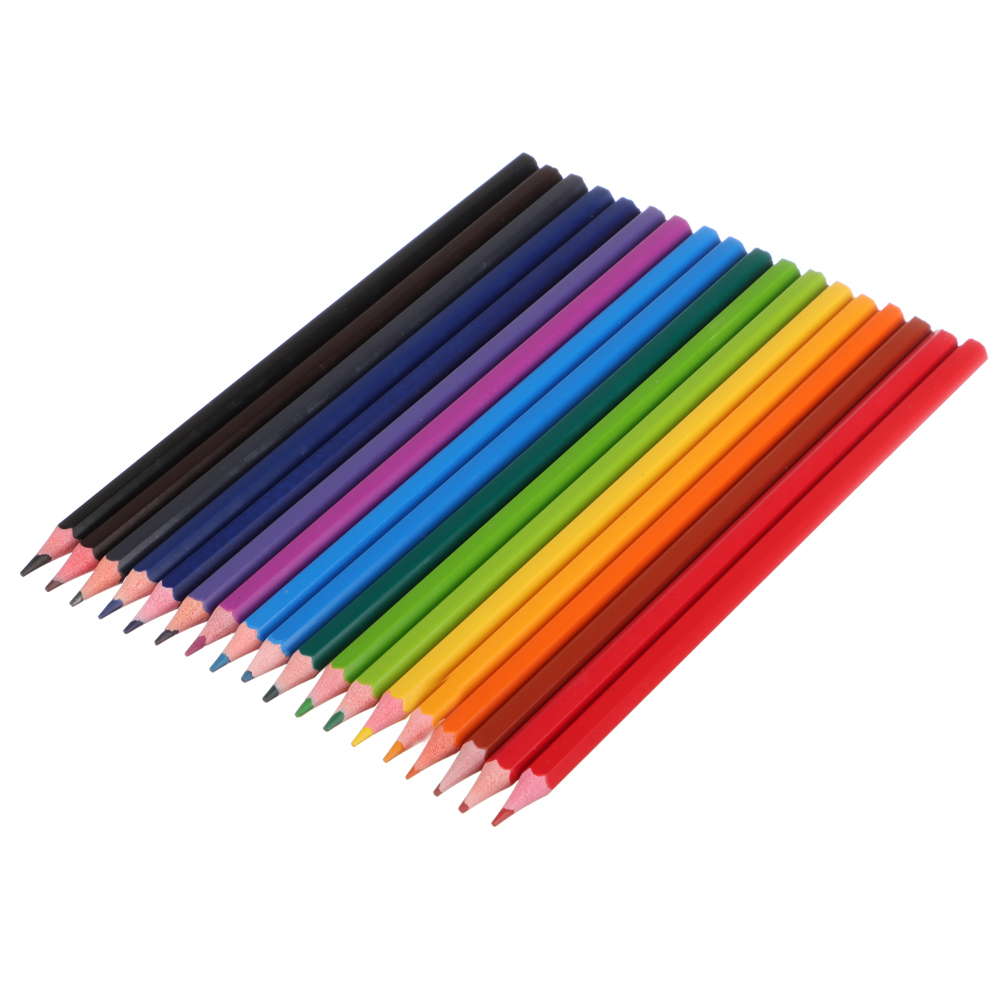 Карандаши 18цв. ClipStudio шестигранные заточ., пластик, улучшенное письмо, в карт.коробке, арт.№ 228-154