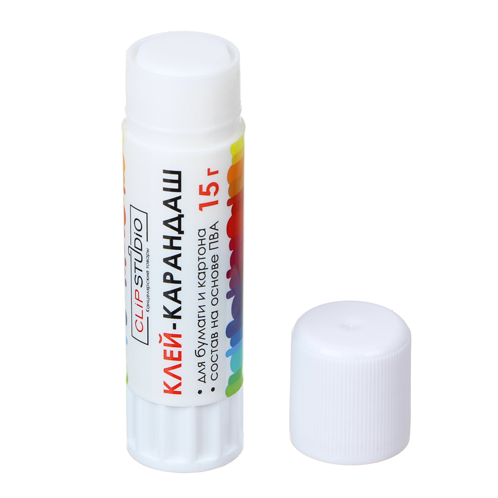 Клей-карандаш ClipStudio 15 грамм, на основе PVA, арт.№ 526-510