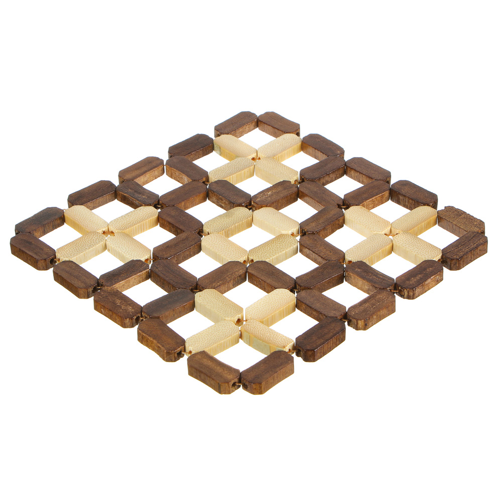 Подставка под горячее "Мозаика",  15х15см, бамбук, арт.№ 888-121