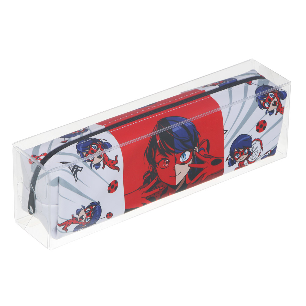 Ледибаг Пенал прямоугольный, 20,5x5,5x4см, искусственная кожа с печатью, ПВХ бокс, серия "Манга", арт.№ 811-037