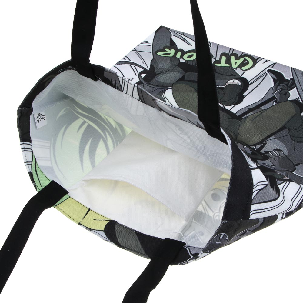 Супер-Кот Сумка-шоппер, 38x42см, внутр.карман, ручки 58 см, ПЭ под ткань, серия "Манга", арт.№ 811-039