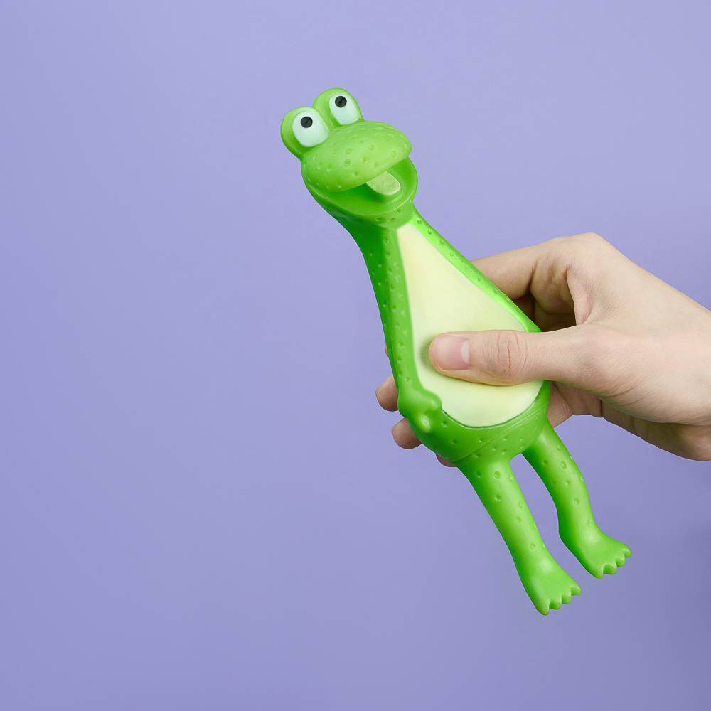 VETTA Игрушка для домашних животных, ПВХ, 23х6,5 см, лягушка, арт.№ 273-054