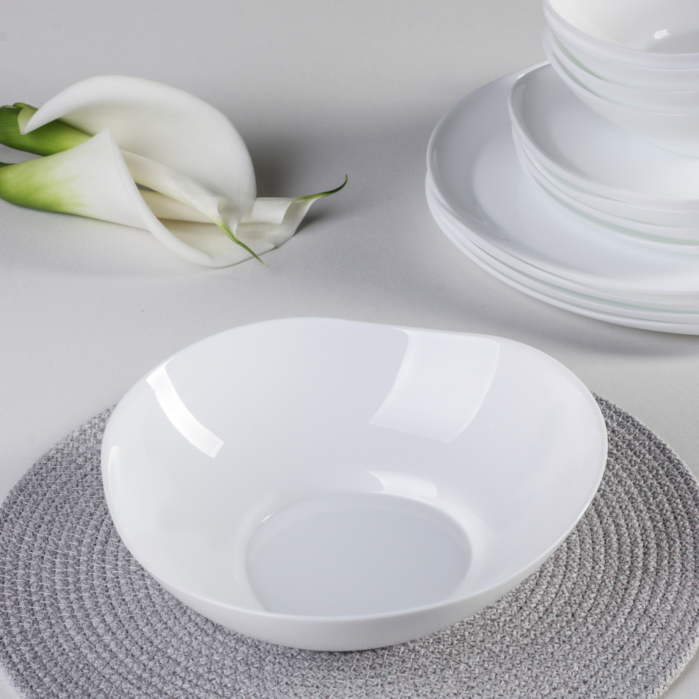 MILLIMI Набор столовой посуды 13 пр., треугольный, опаловое стекло, арт.№ 818-053