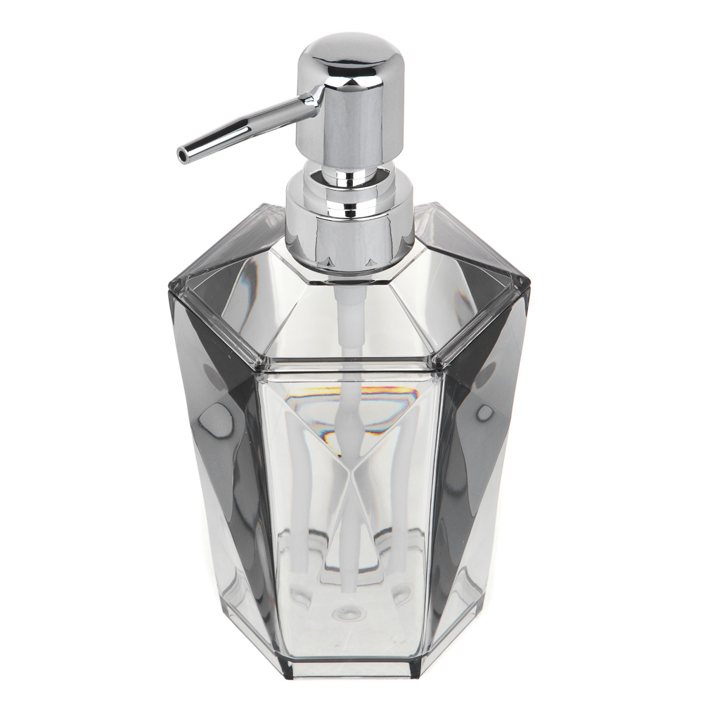 VETTA Дозатор для жидкого мыла, акрил, 17,5x9,5 см, 400 мл, кристалл, дымка, арт.№ 478-224