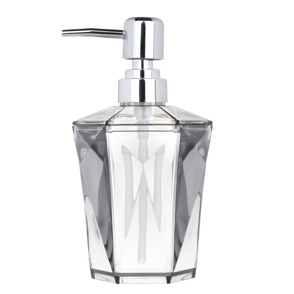 VETTA Дозатор для жидкого мыла, акрил, 17,5x9,5 см, 400 мл, кристалл, дымка, арт.№ 478-224