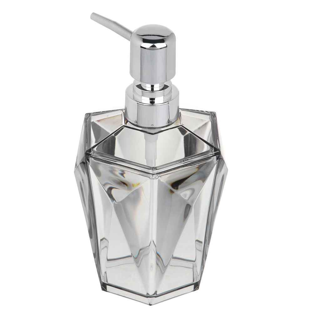 VETTA Дозатор для жидкого мыла, акрил, 17,5x9,5 см, 400 мл, кристалл, дымка, арт.№ 478-224