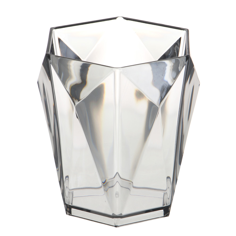 VETTA Стакан для ванной комнаты, акрил, 10x9,5 см, 400 мл, кристалл, дымка, арт.№ 478-225