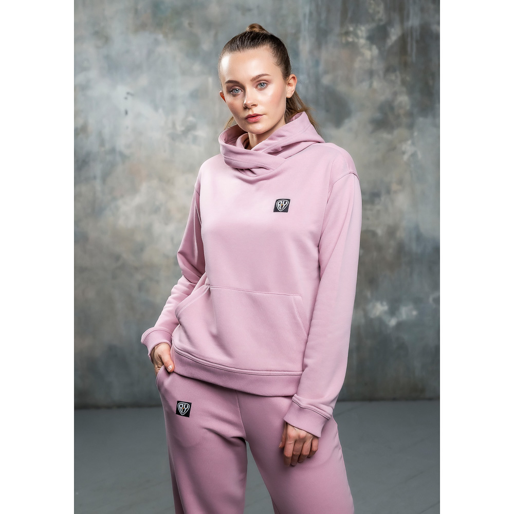 BY Толстовка женская, хлопок, размеры XS-XL, цвет розовый, арт.№ 830-647