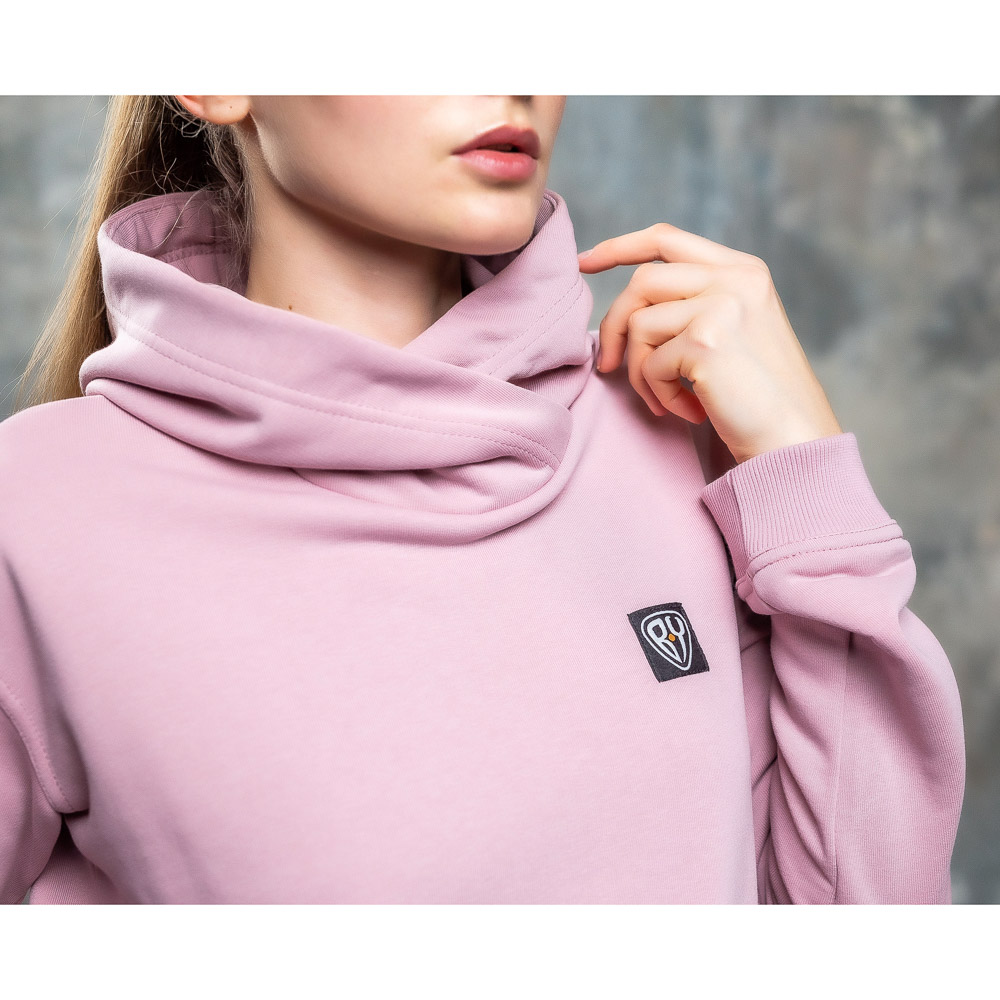 BY Толстовка женская, хлопок, размеры XS-XL, цвет розовый, арт.№ 830-647