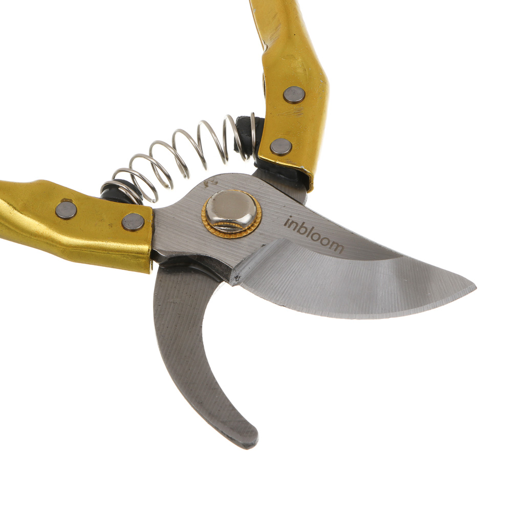 Секатор плоскостной тм INBLOOM с дополнительной пружиной, 21см, марганцевая сталь 65М, арт.№ 186-032