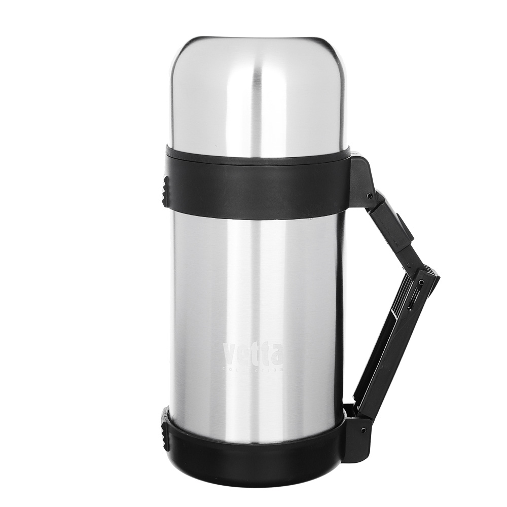 VETTA Термос металлический "Туристический" с широким горлом 1,00л серебристый, арт.№ 841-058