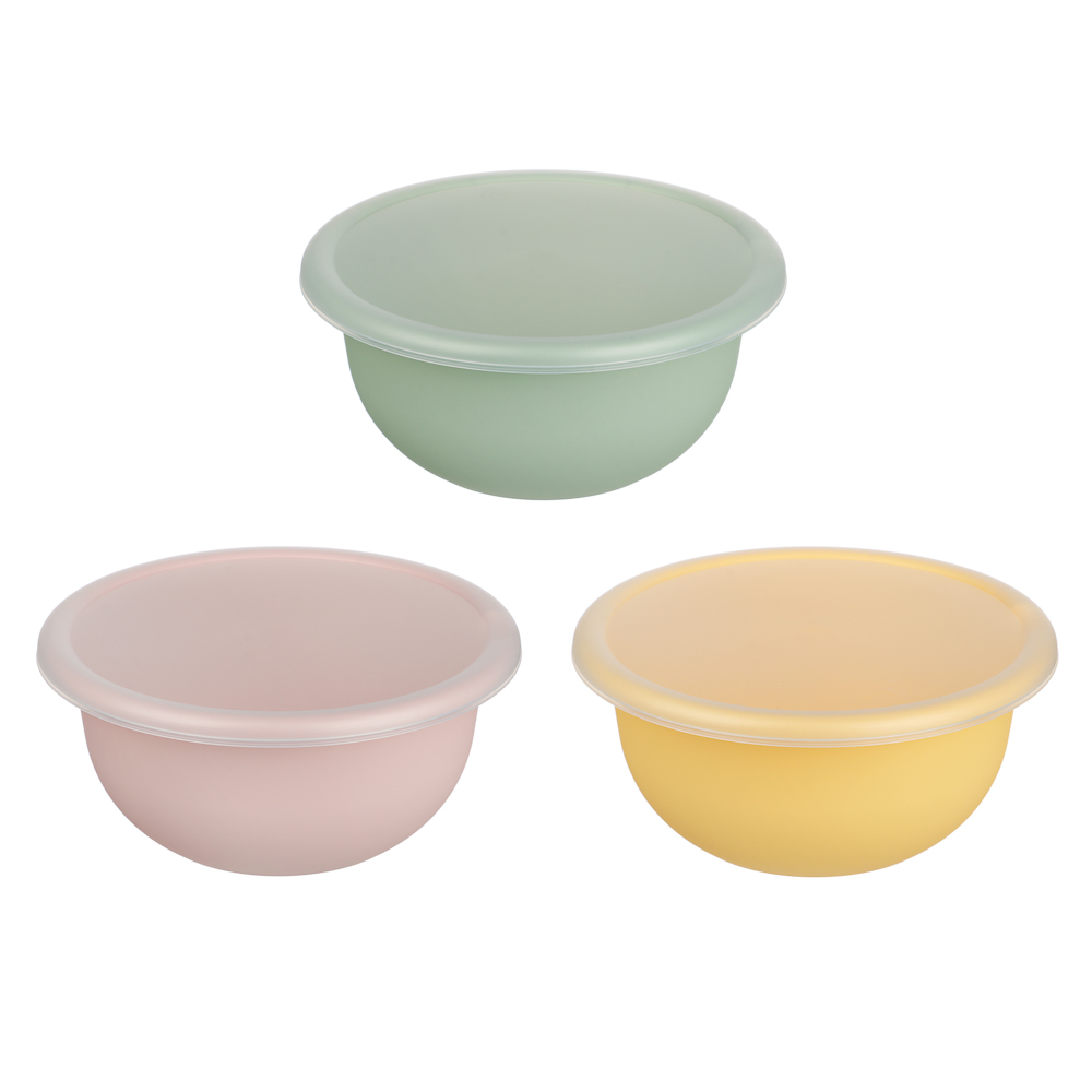 Ботаника Миска с крышкой 1,2л, пластик, 3 цвета, арт.№ 861-572