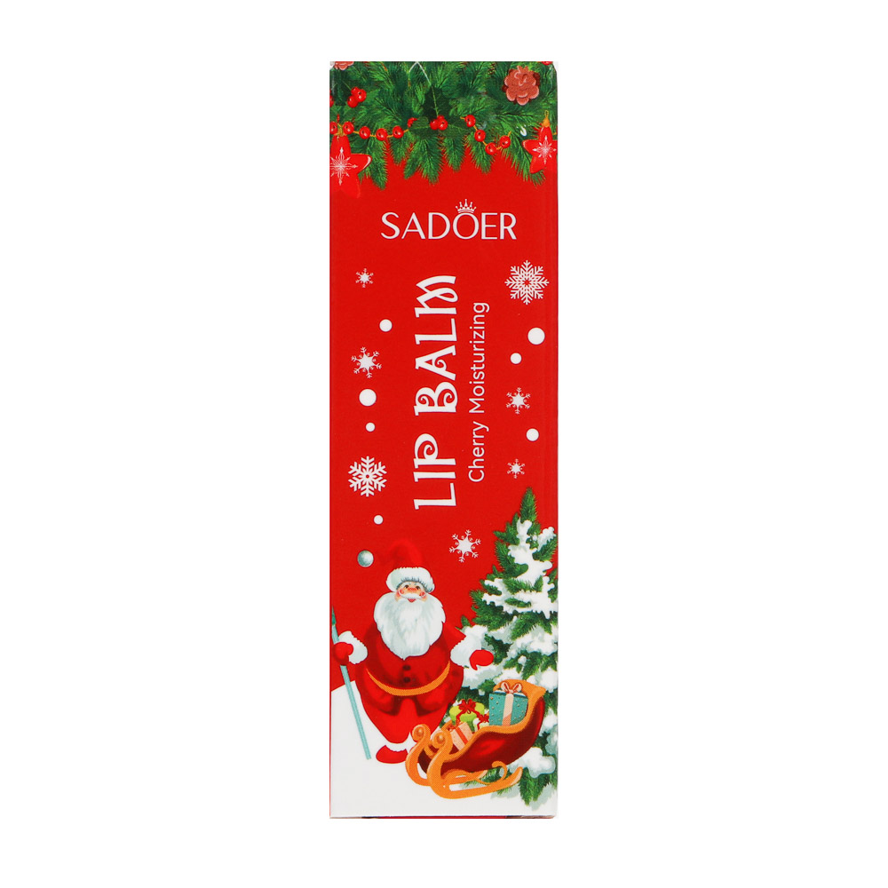 Бальзам для губ питательный с черешней тм SADOER Merry Xmas, 3,8 гр, арт.№ 022-180