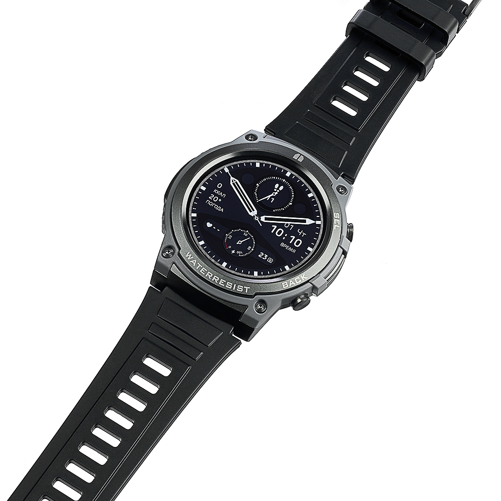 BY Space Умные часы, IP68, сменные панели, 400mAh, 466x466, черный, арт.№ 450-096