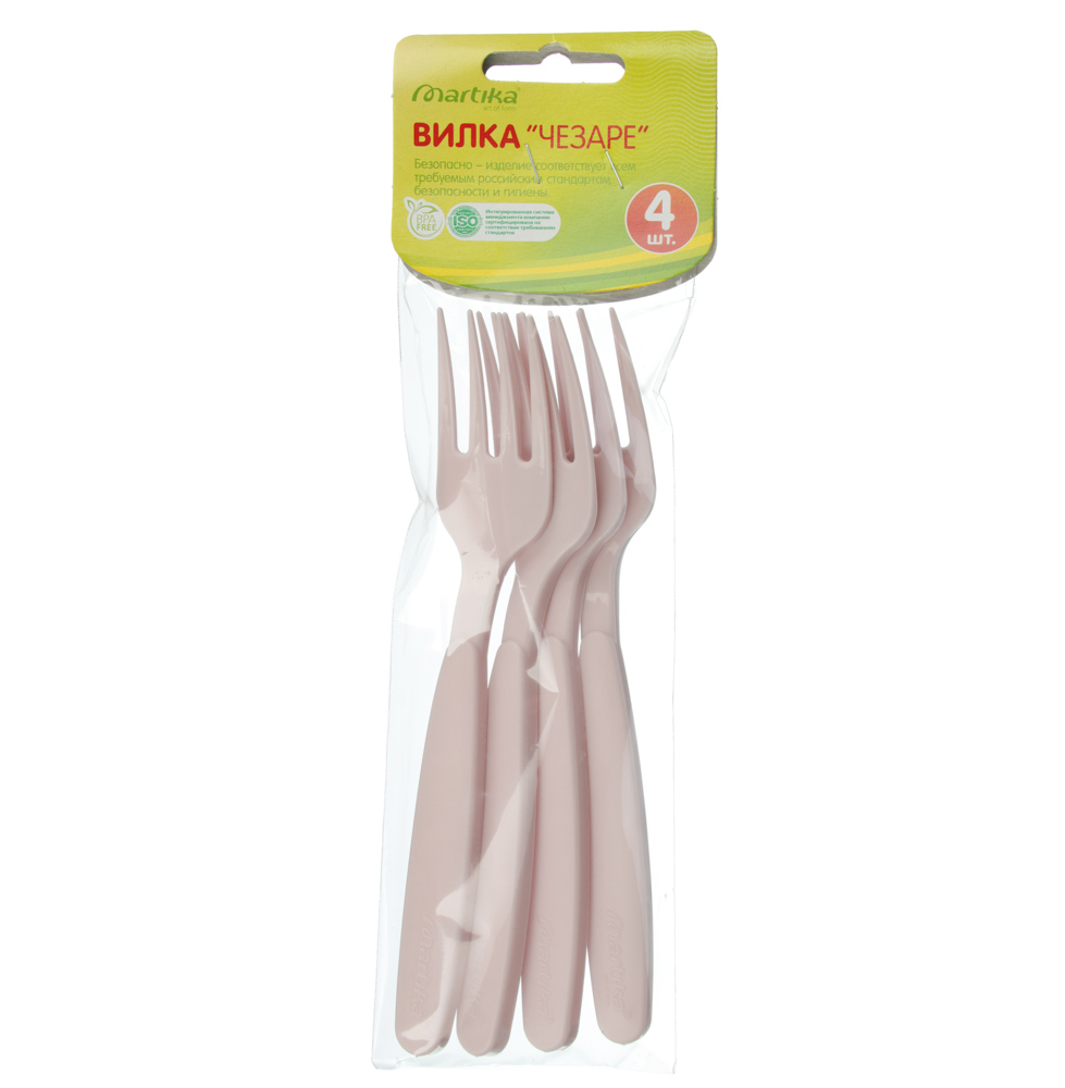Набор вилок 4шт, пластик, 2 цвета, арт.№ 861-306