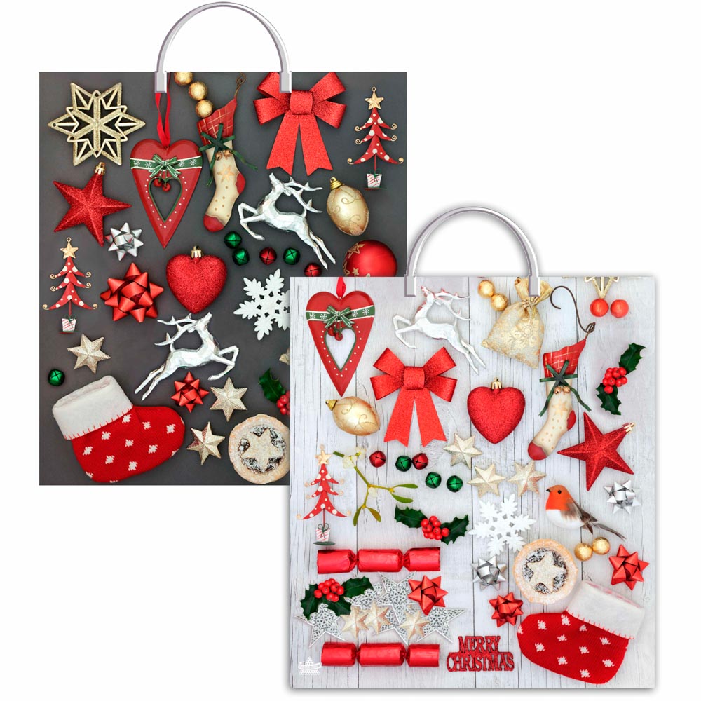 Пакет ПВД с пластиковой ручкой, 40x44см, 100мкм, 5 дизайнов., арт.№ 369-469