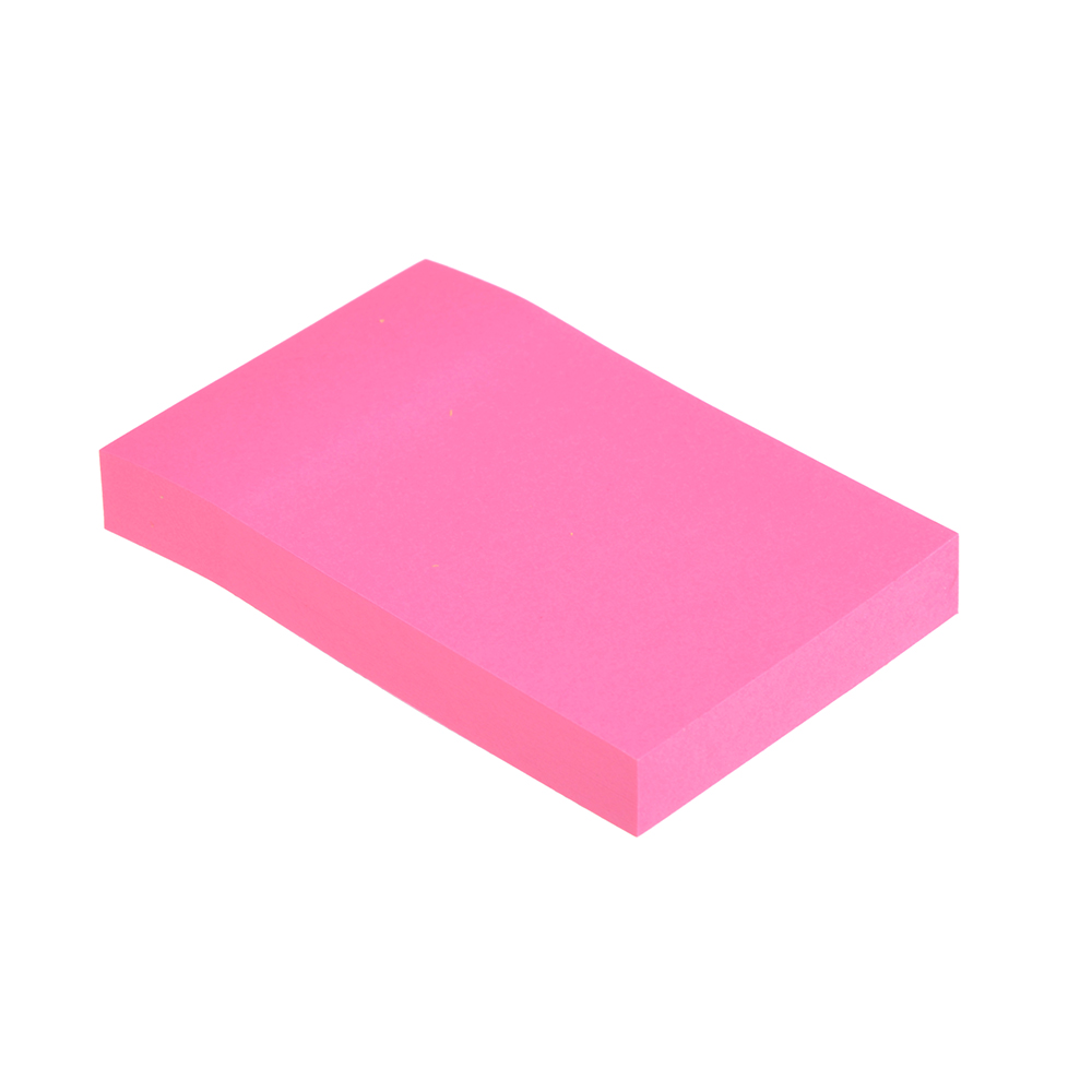 Блок с клеевым краем неоновый 51x76мм, 100 листов, ассорти 4 цвета блоков, арт.№ 533-014