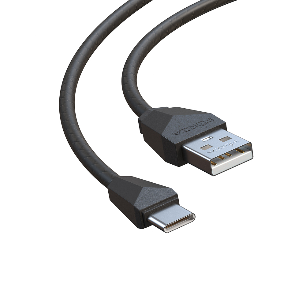 Кабель для зарядки USB(A)-Type C FORZA Комфорт, 1м, 1А, PVC, прорезиненный, 5 цветов, пакет, арт.№ 931-014